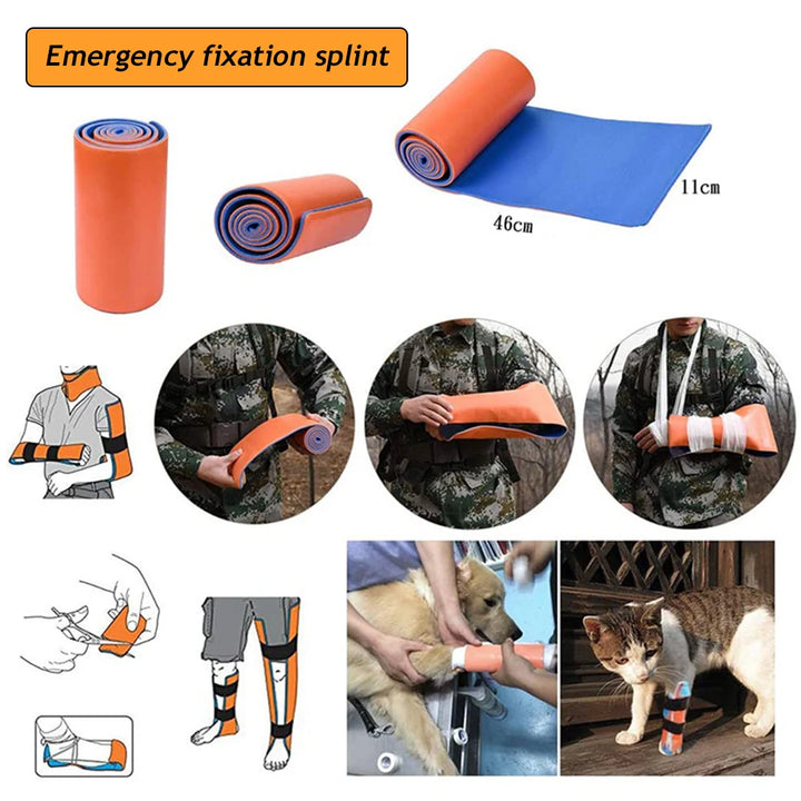 CARBOU Universal Aluminum First Aid Splint – Medical Survival Kit