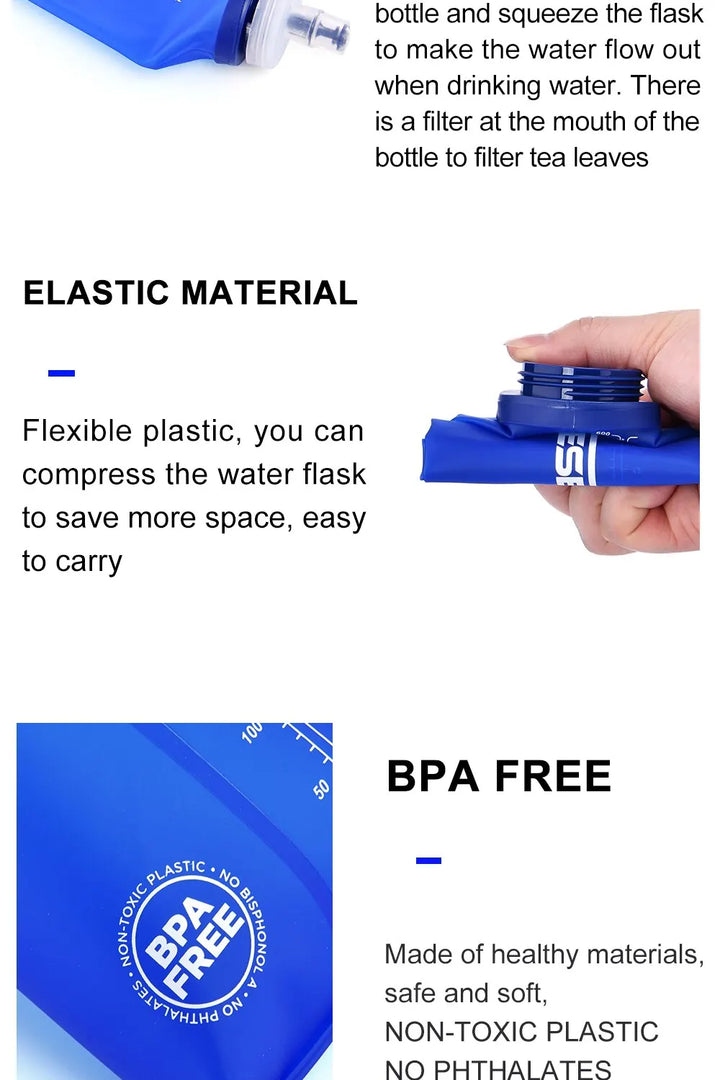 600ml Soft foldable Water Bottle