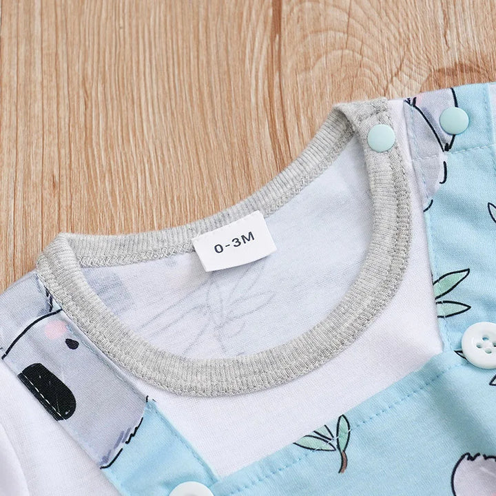 Newborn Baby Koala Print Summer Romper