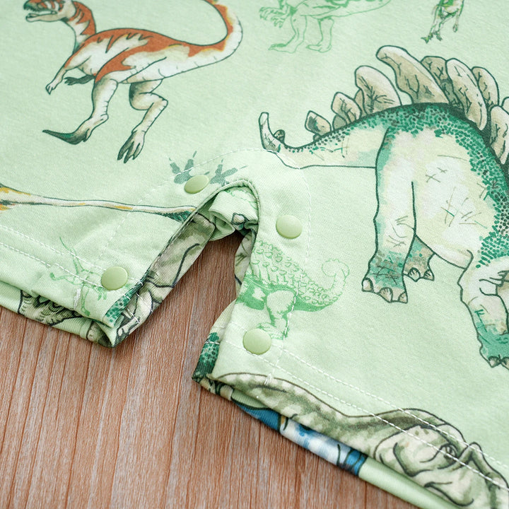Newborn Baby Boys Dinosaur Printed Romper
