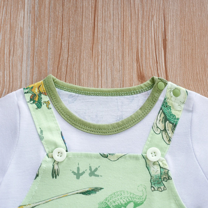 Newborn Baby Boys Dinosaur Printed Romper