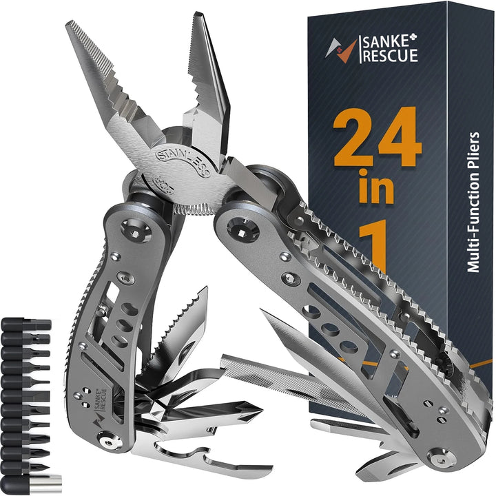 Portable 24-in-1 Stainless Steel Multitool