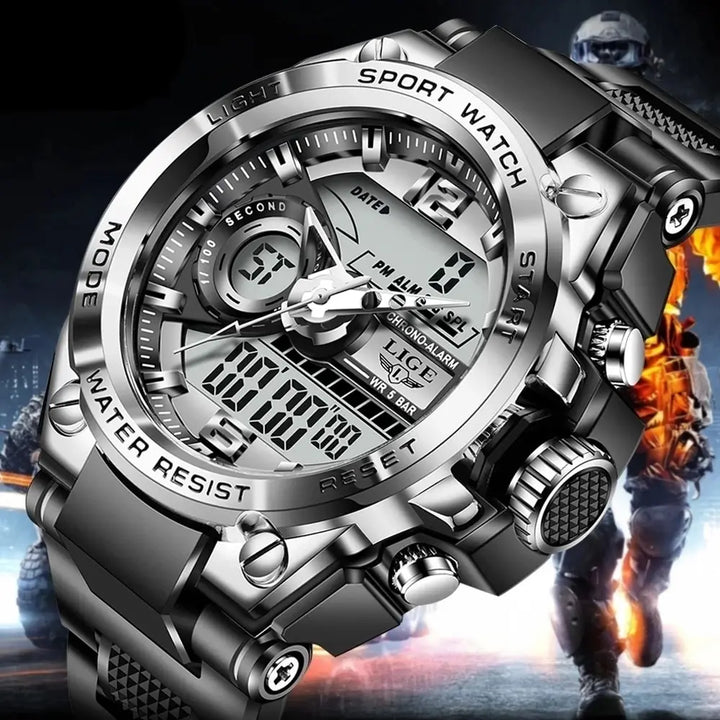 50m Waterproof  Military Watch Digital