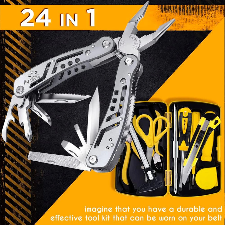 Portable 24-in-1 Stainless Steel Multitool