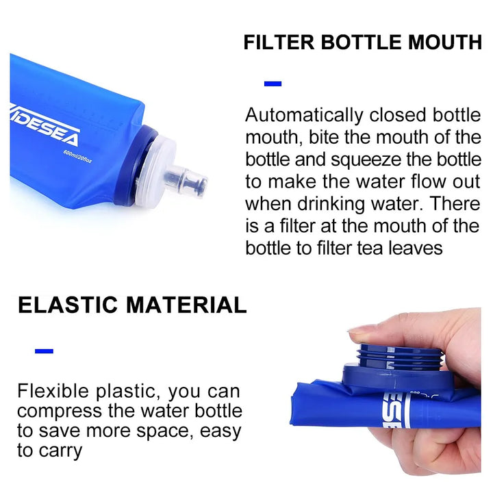 600ml Soft foldable Water Bottle