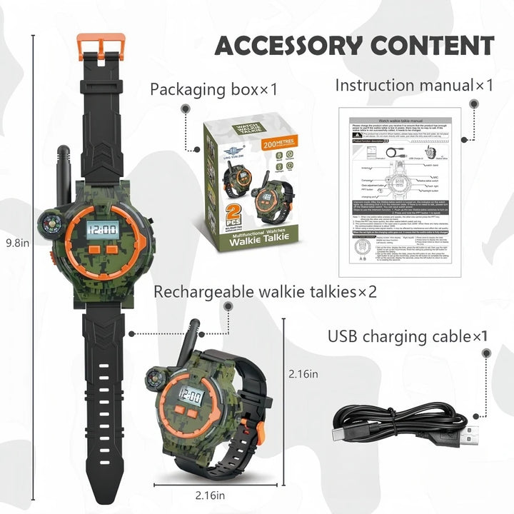 2PCS Rechargeable Walkie Talkies for Kids