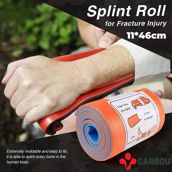 CARBOU Universal Aluminum First Aid Splint – Medical Survival Kit