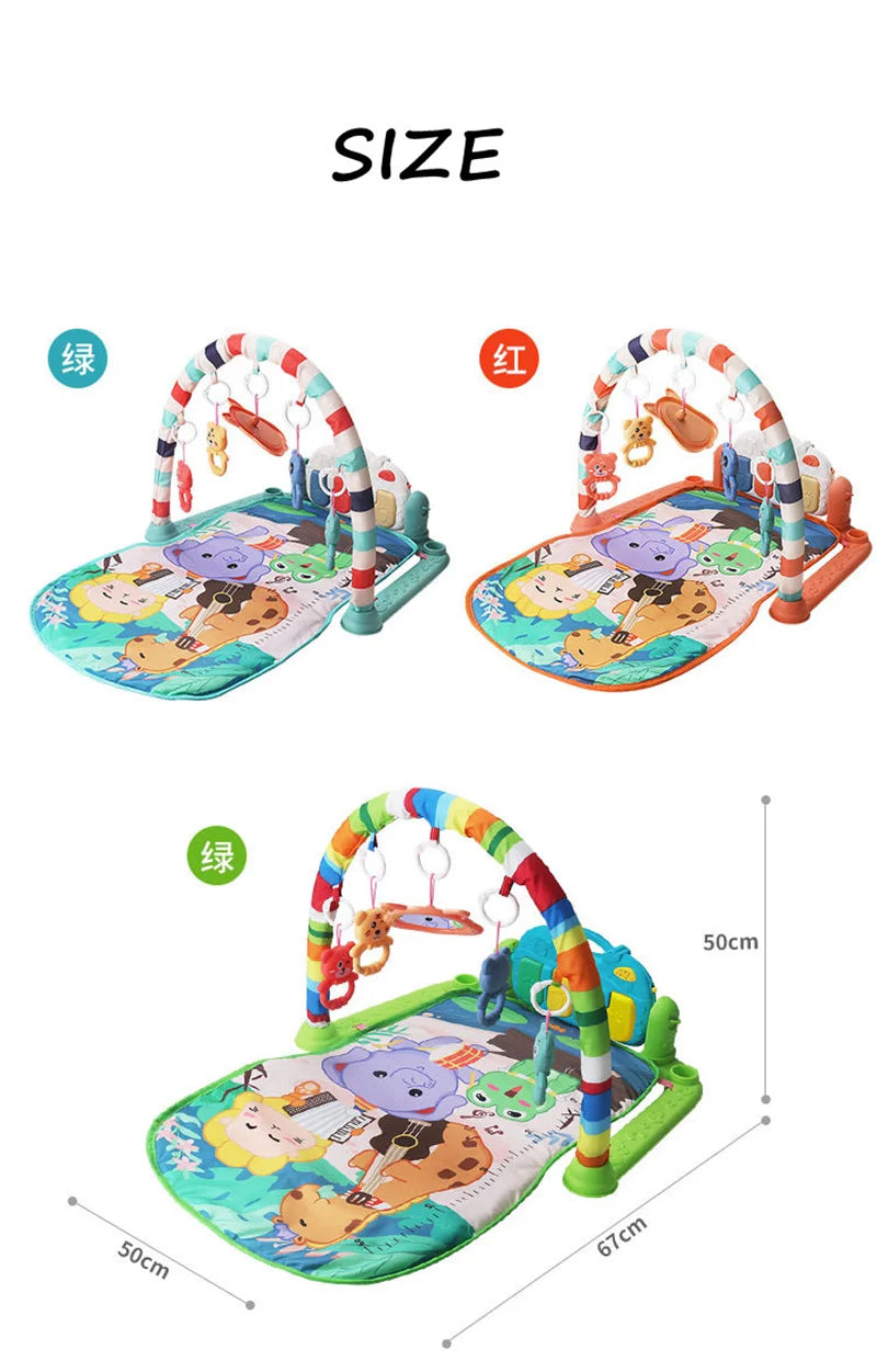 Baby Activity Gym with Music Rack & Play Mat