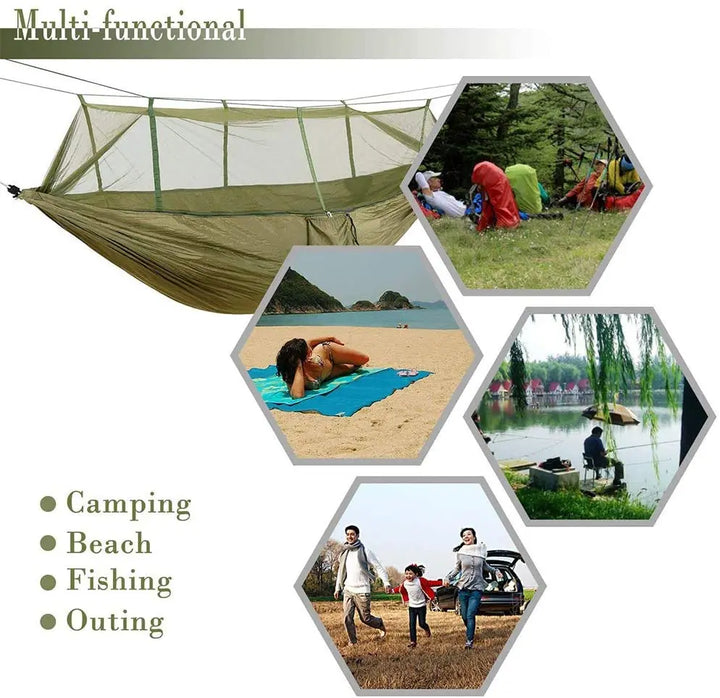 2-Person Camping Hammock with Mosquito Net