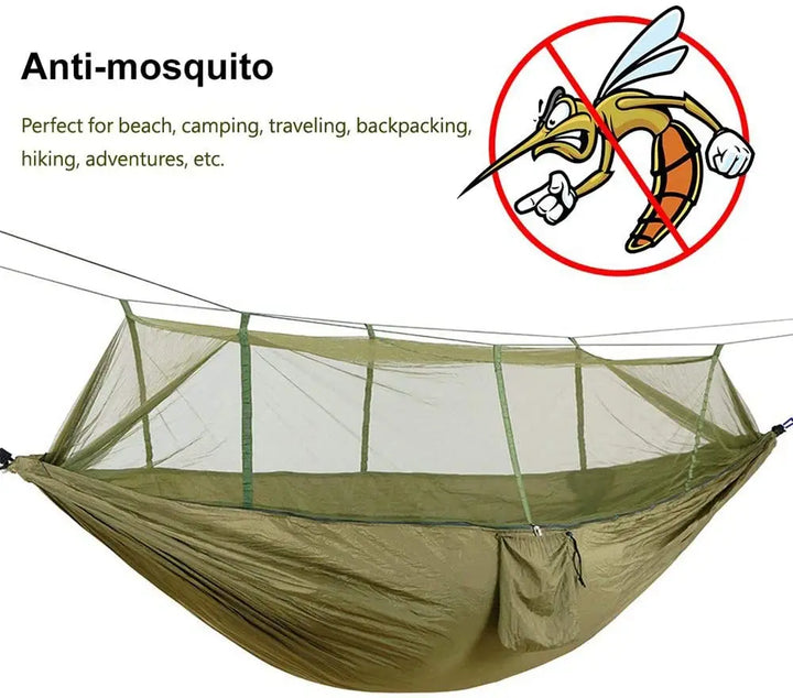 2-Person Camping Hammock with Mosquito Net