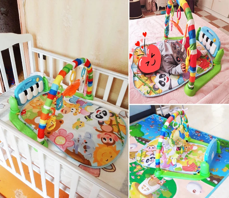 Baby Activity Gym with Music Rack & Play Mat