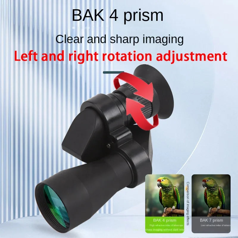 Portable high-definition monocular telescope with high magnification zoom