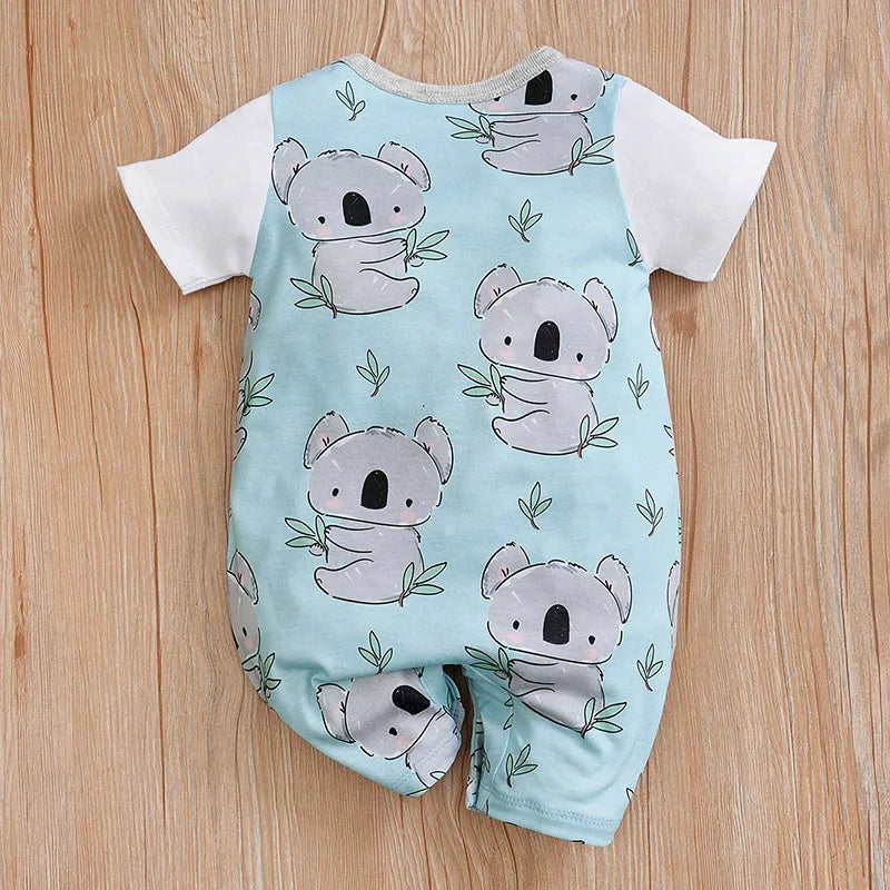 Newborn Baby Koala Print Summer Romper