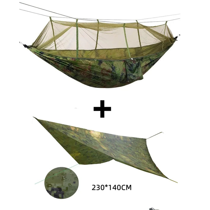 2-Person Camping Hammock with Mosquito Net