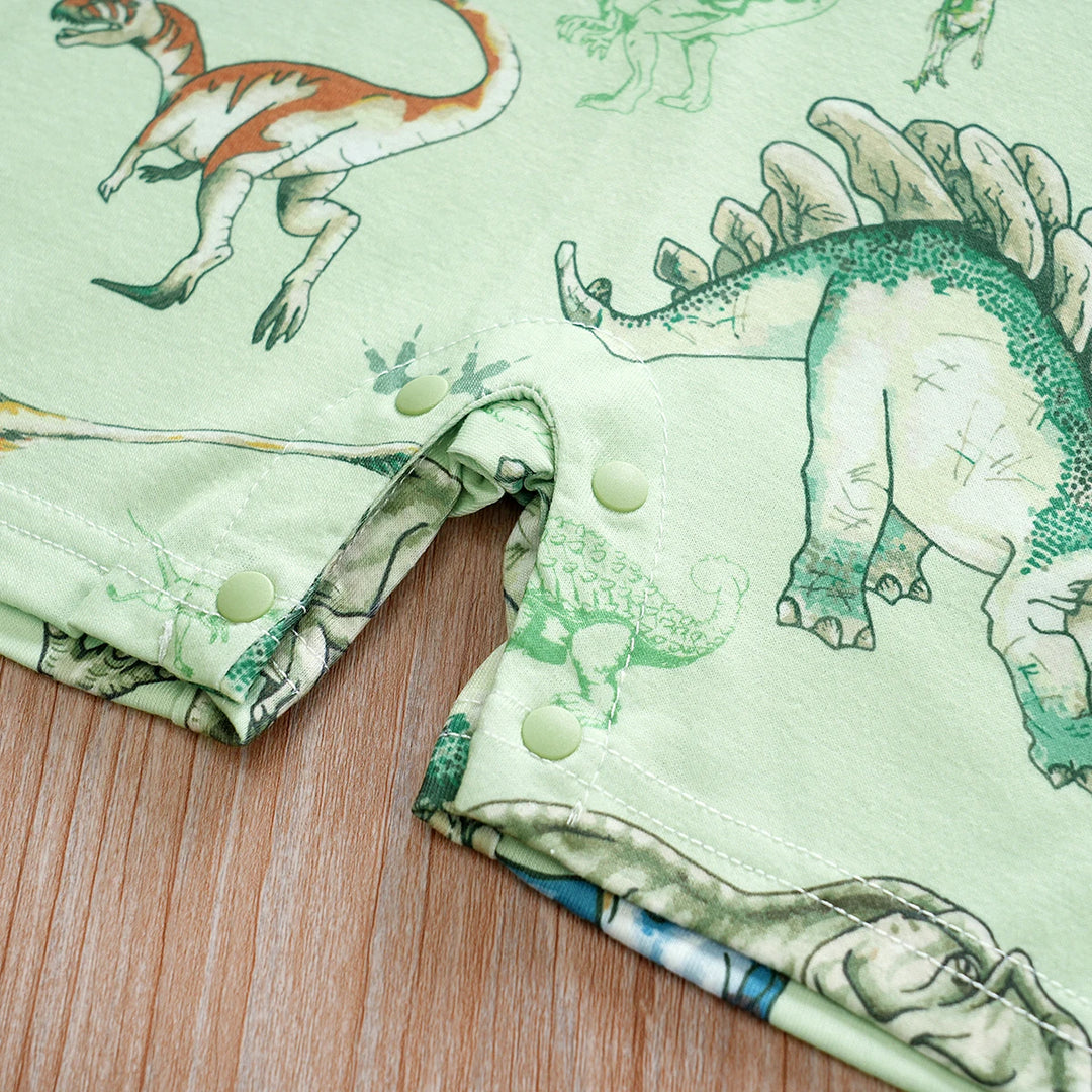 Newborn Baby Boys Dinosaur Printed Romper