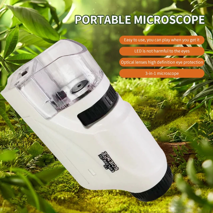 Mini Pocket Microscope Kit 60–120x
