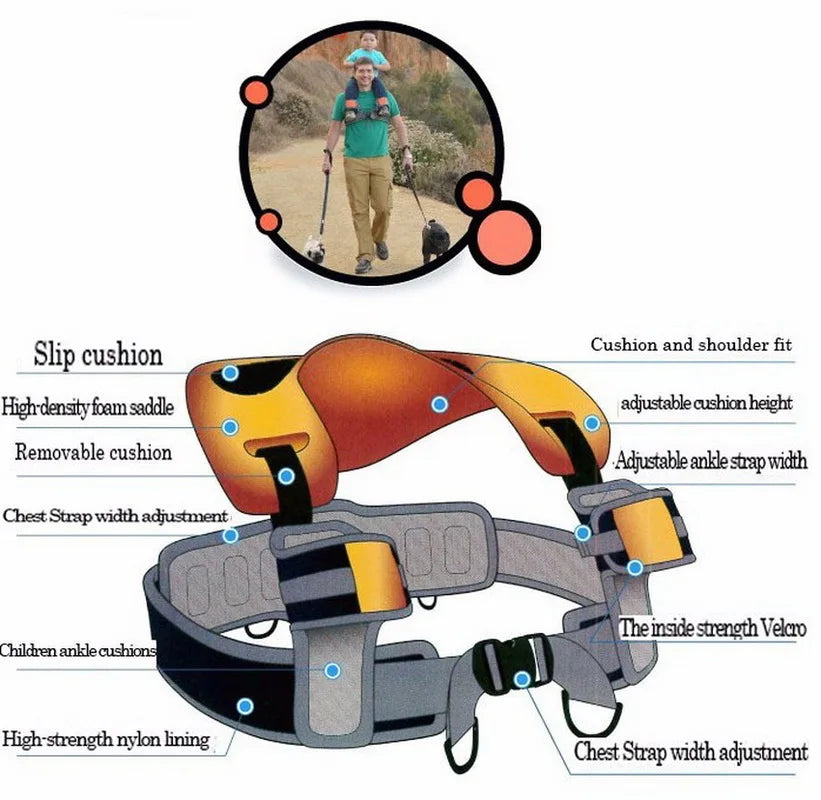 Hands-Free Saddle Baby Carrier for Dads