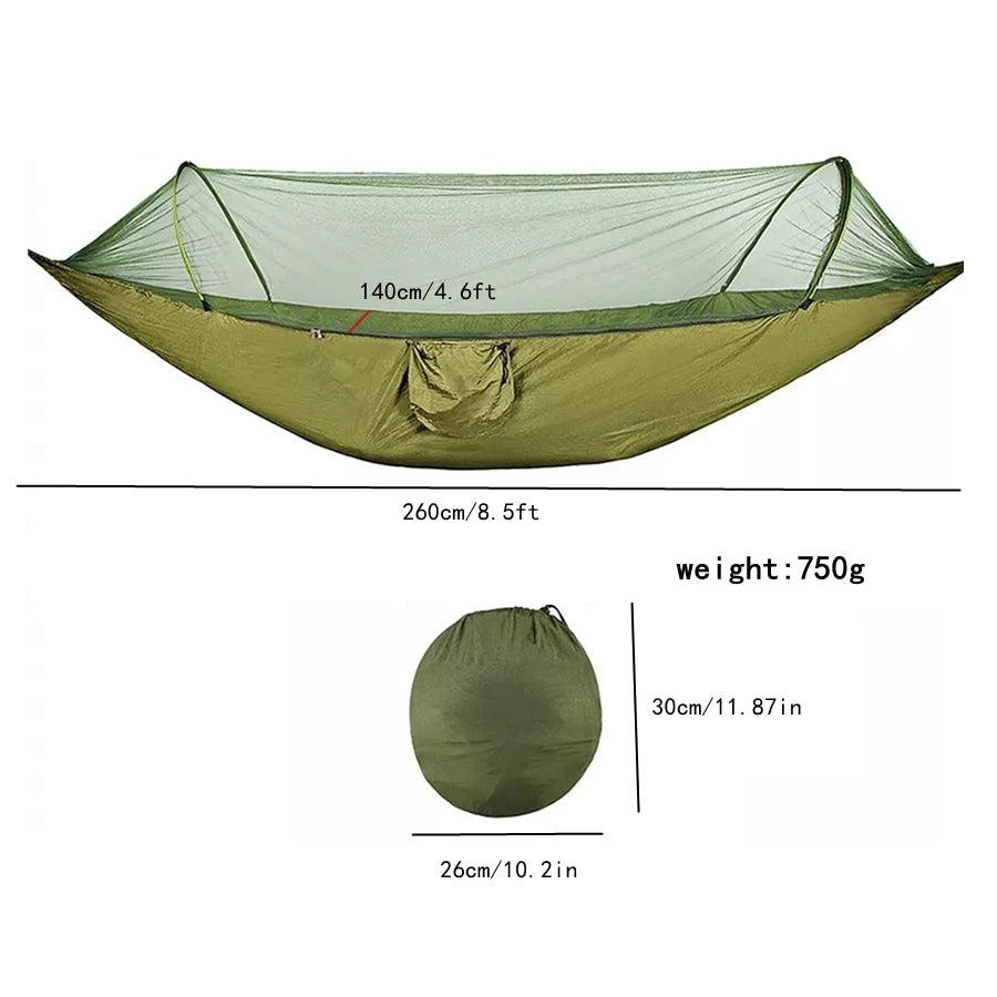2-Person Camping Hammock with Mosquito Net