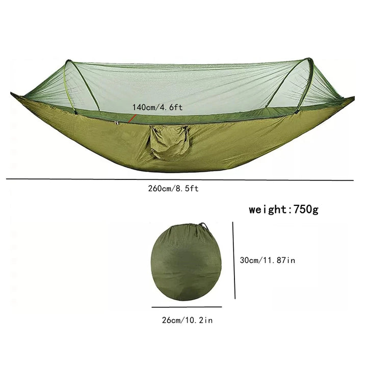 2-Person Camping Hammock with Mosquito Net
