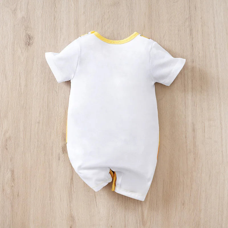 Baby Cartoon Animal Short Sleeve Jumpsuit