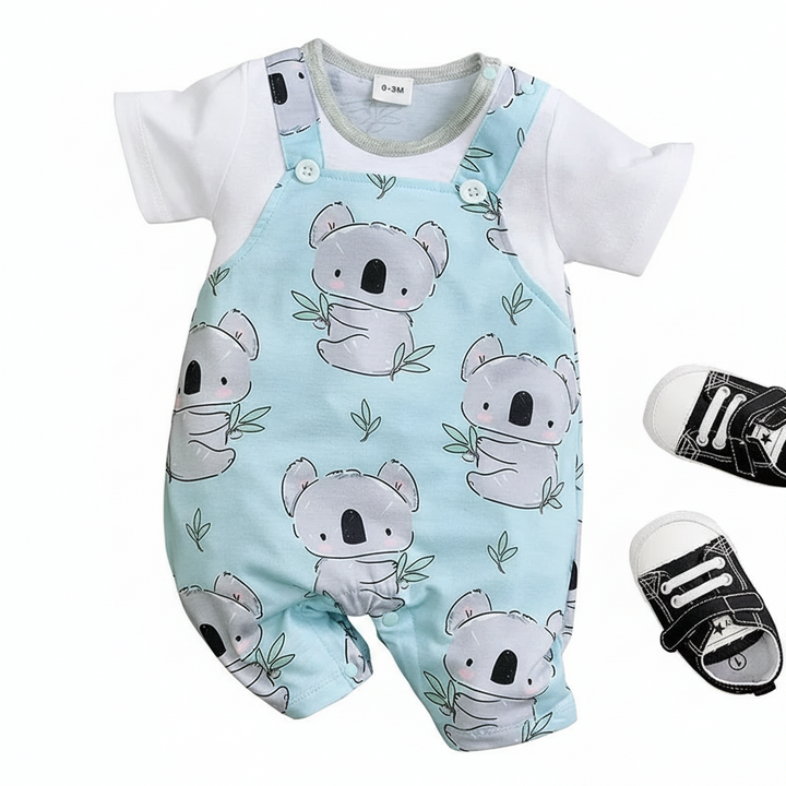 Newborn Baby Koala Print Summer Romper