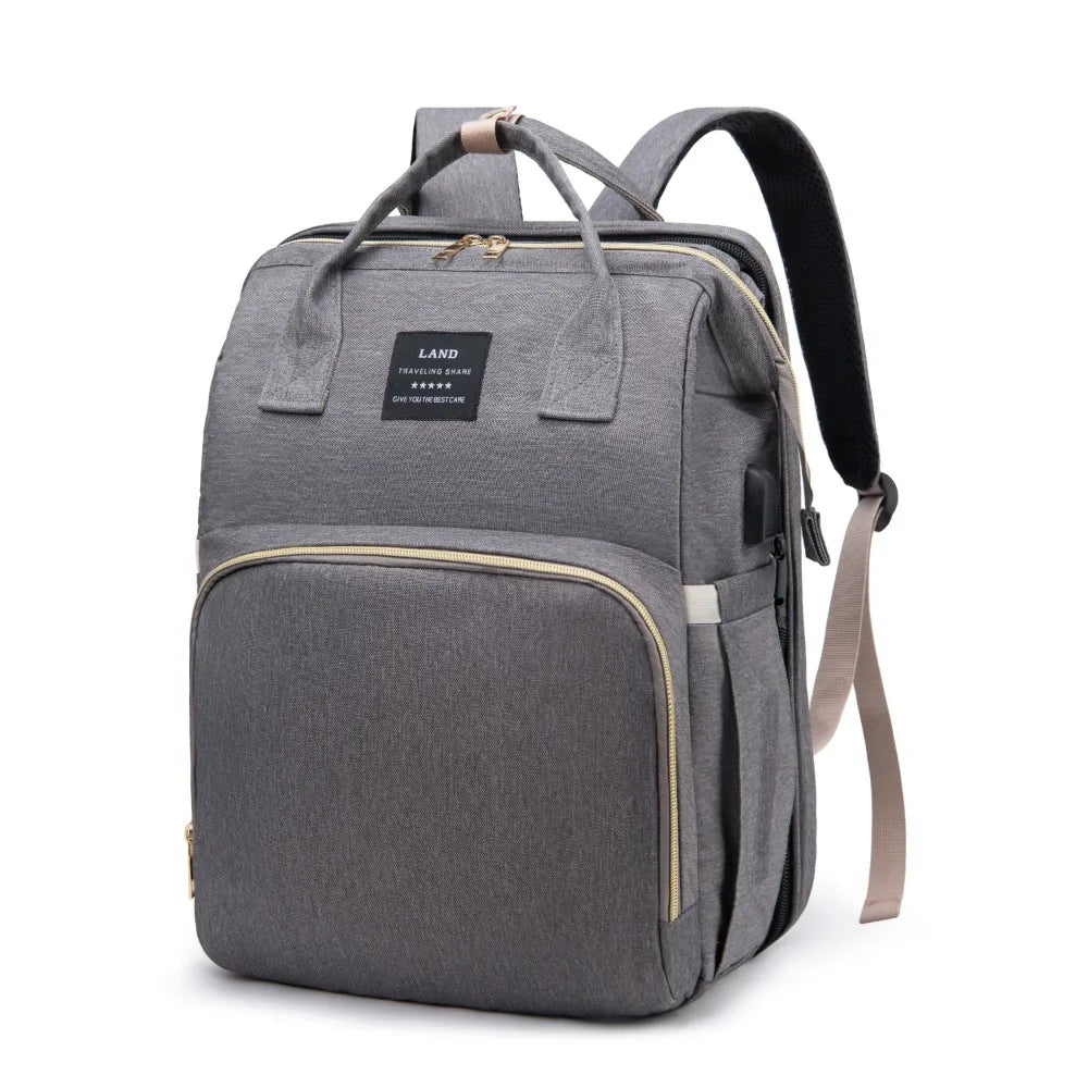 Lightweight Portable Mommy Bag with Folding Crib